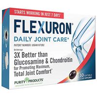 Flexuron Joint Formula by Purity Products - 3X Better Than Glucosamine and Chondroitin - Starts Working in just 7 Days - Krill Oil, Low Molecular Weight Hyaluronic Acid, Astaxanthin - 30 Count