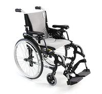 Karman S-Ergo 305 Ultra Lightweight Ergonomic Wheelchair | Adjustable Seat Height | Seat Size 18" X 17" | Frame Color Pearl Silver & Free Black Front Zip Medical Utility Bag!