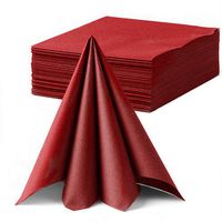 JEBBLAS Luxury Paper Towels Dinner Napkin Cloth Like Napkin Guest Towels Party Napkins Disposable Wedding Elegant Towels Red 50 Count