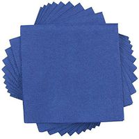 JAM PAPER Small Beverage Napkins - 5 x 5 - Blue - 600/Box