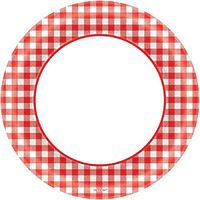 Amscan Picnic Gingham Party Round Plates, 6.75", 40 Ct.