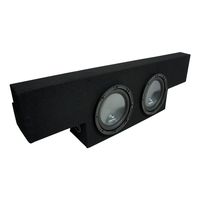 Compatible with 01-06 Chevy Silverado Non-HD Crew Truck Harmony R124 Dual 12" Sub Box Enclosure