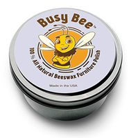 Busy Bee 100% All Natural Beeswax Furniture Polish and Wood Cleaner with Olive oil and Carnauba wax - Waterproof wear-resistant furniture conditioner and protector for wood and cutting board