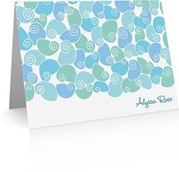 Personalized Periwinkle Cards (40 Foldover Cards and Envelopes)