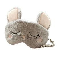 Outflower Cute Cartoon Mouse Blindfold Shading Sleep Mask Travel Lunch Break Sleep Goggles Gray