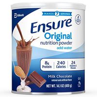 Ensure Original Nutrition Shake Powder with 8 grams of protein, Meal Replacement Shakes, Milk Chocolate, 14 oz, 6 Count