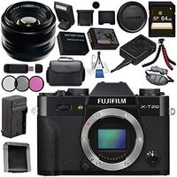 Fujifilm X-T20 Mirrorless Digital Camera (Black) 16542490 35mm f/1.4 XF R Lens 16240755 Bundle
