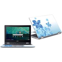 MightySkins Skin Compatible with Acer Chromebook Spin 11" CP311 - Blue Flowers | Protective, Durable, and Unique Vinyl Decal wrap Cover | Easy to Apply, Remove, and Change Styles | Made in The USA
