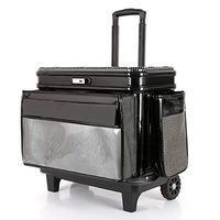 Fishing Bucket Fishing Trolley Box Large Wheel Multifunctional Thickening Fishing Trolley Bucket Live Fish Bucket Waterproof Guard Bucket Collapsible Water Bucket (Color : Gray, Size : 50x27x51cm)