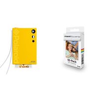 Polaroid Mint Instant Camera with Zink Zero Ink Printing Technology (Yellow) with Polaroid 2x3ʺ Premium Zink Zero Photo Paper 50-Pack