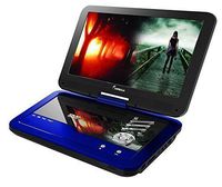 Impecca 10.1 Inch Portable DVD Player- Blue DVD Player with 6 Hour Rechargeable Battery and Swivel Screen, Rechargeable DVD Player