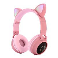 Eubell Bluetooth Headphones Wireless Over Ear Cat Ear Headphones with LED Light Foldable Built-in Microphone and Volume Control for Cell Phones/Phone/Pad/Laptop/PC/TV Kids Boys Girls Friends