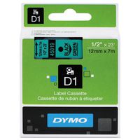 Genuine DYMO 1/2" (12mm) Black on Green D1 Label Tape for Electronic Dymo LabelPoint 300 Label Maker