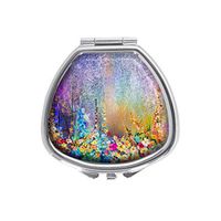 Luxcase Abstract Floral Watercolor Painting Custom Sector Silver Pill Box Pocket Medicine Tablet Holder Pill Decorative Case Wallet