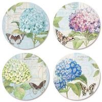 Hydrangea Stickers- Set of 144 Round Evelope Seals