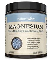 NatureWise Magnesium Powder, High Potency Gluten-Free Magnesium for Stress and Sleep, Bone Health and Bone Density, Natural Strawberry Lemon Flavor (Packaging May Vary) [2 Month Supply – 69 Scoops]