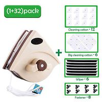 FreshLife Double-Sided Adjustable Magnetic Glass Wiper Cleaner, Glass Cleaning Tools, Glider Washing Glass Cleaning Brush for High-Rise Double Glazed Windows (5-25mm Glass-Thickness)