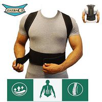 Posture Corrector Brace and Clavicle Support Straightener for Back Shoulder Forward Head Neck Aid, Improve and Fix Poor Posture for Women Men (M: Waist Length fits 31.4-37.4", Black)