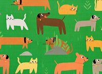 Wrap Dogs and Cats Rolled Gift Wrap Paper (4)