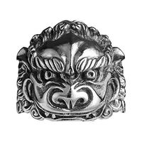 CIGARLOONG Cigar Stand Bronze Carved Ring Portable Cigar Travel Holder (Color:Silver)