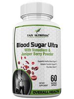 Taiy Nutrition Premium Blood Sugar Balance Supplement | 20 Herbs & Multivitamins Lower Blood Sugar | Glucose Control Pills with Vanadium, Juniper Berry, Cinnamon, & Alpha Lipoic Acid | 60 Gel Caps