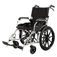 Wheelchair Medical Equipment Thick Aluminum, Folding/Lightweight/Hand Push/Elderly Portable/Travel/Scooter/Disabled, Lightweight 100KG Wide for Adults ELD