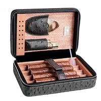 Humidors Cigar 4 Sticks Cigar Portable Cigar Travel Cigar Box Good Sealing Best Gift (Color : Brown, Size : 71320.5cm)