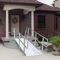 PVI Ramps 36” Wide OnTrac Aluminum Wheelchair Ramp with Handrails, 7' Foot