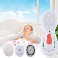Breast Massager Electric USB Charge Handheld Chest Enhancer Vibration Multifunction Bath Brush for Home Or Travel Use HMYH