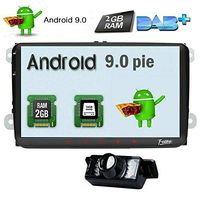 WiFi 9 Inch Android 9.0 Double 2 Din 2GB RAM DSP Car Stereo Video Receiver Radio GPS Navi for VW Golf Polo Passat Tiguan Jetta EOS 1280720 Camera Capacitive Screen