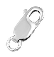 2pcs Sterling Silver Italian Trigger Lobster Clasp 10mm Small Connectors With Jump Ring for Jewelry Craft Making SS25-BB