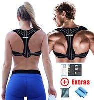 GOVITALIS Premium Posture Corrector for Men Women: German Brand Quality, Comfortable Robust Effective – Bonus Training Manual, Resistance Band, Carrier Bag