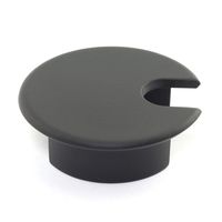 HJ Garden 1pc 1-3/8 inch (35mm) Desk Wire Cord Cable Grommets Hole Cover for Office PC Desk Cable Cord Organizer Zinc Alloy Cover Black