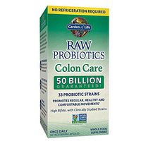 Garden of Life RAW Probiotics Colon Care Shelf Stable - 50 Billion CFU Guaranteed through Expiration - Once Daily - Certified Non-GMO & Gluten Free - No Refrigeration - 30 Vegetarian Capsules