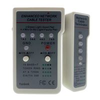 Yankok Network Cable Tester for Ethernet USB BNC UTP STP Coaxial and RJ45 RJ11 Modular Cables (User Manual Included)