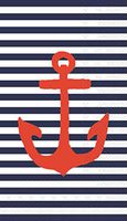 Ideal Home Range 3-Ply Paper Yacht Club, 16 Count Guest Towel Napkins, Blue Anchor, Set of 2