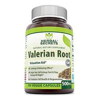 Herbal Secrets Valerian Root 500 Mg Veggie Capsules (Non-GMO)- Relaxation Aid* - Calming & Relaxing Effect, Promotes Cell Health & Regeneration* (250 Count)