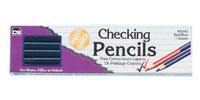 Charles Leonard Checking Pencil, Combination Red and Blue Colored Leads, 12/Box (65045)