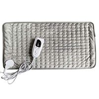 VEZARON 6-Level Electric Heating Warming Pad Heat Mat Body Pain Relief 4-Timer (Silver Gray)