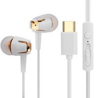 Tangxi USB Type C Earphones, Wired in-Ear with Mic Noise Cancelling Sports Headphones Compatible with Google Pixel 3/2/XL, Huawei, OnePlus Essential Phone