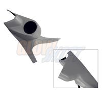 GlowShift Gray Single Pillar Gauge Pod for 2003-2007 Ford Super Duty F-250 F-350 Power Stroke - Grab Handle Cutout - Factory Color Matched - Mounts (1) 2-1/16" (52mm) Gauge to Truck's A-Pillar