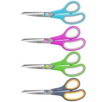 Scissors, Niutop 8" Ultra Sharp Blades Scissors, Multipurpose Scissors, Soft Comfort-Grip Handles, Perfect for Office Home School Art Craft Sewing, Fabric, Cutting Paper, Hand Craft, Set of 4-Pack