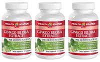 Ginkgo biloba Extract for Memory Liquid - Ginkgo BILOBA 120mg - Support Mood and cognition (3 Bottles)