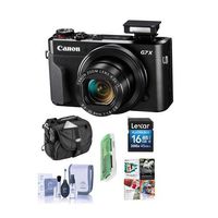 Canon PowerShot G7 X Mark II Digital Camera - 32mm SDHC Card, Camera Case, Cleaning Kit, Card Reader, Software Package