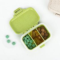 Portable 3 Slot Seal Folding Pill Box - Pill Case Organiser Tablet Container Family Daily Storage Organization