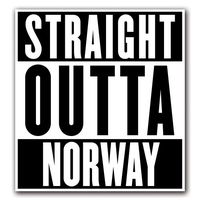 CUSTOMI NORWAY Straight Outta Series Custom Decal Sticker for Car Truck Macbook Laptop Air Pro Vinyl