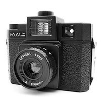 Holga 120 GCFN Medium Format Film Plastic Camera Glass Lens Flash Lomo Black