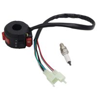 OTOHANS AUTOMOTIVE 3 Function Left Switch Assembly + Spark plug for 50cc 70 cc 90cc 110cc 125cc 150cc ATVs Quad 4 Wheelers Taotao SunL Coolster