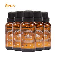 New 5 Bottles Ginger Massage Oil, Natural Lymphatic Drainage Ginger Oil for Promoting Blood Circulation Relieving Muscle Soreness and Swelling, 30ml/Each Bottles