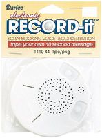 Darice Record-It Button, 2-1/4-Inch-by-2-1/4-Inch-by-1/4-Inch